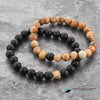 TCC™ Picture Jasper & Matt Onyx Stone Couple Bracelet